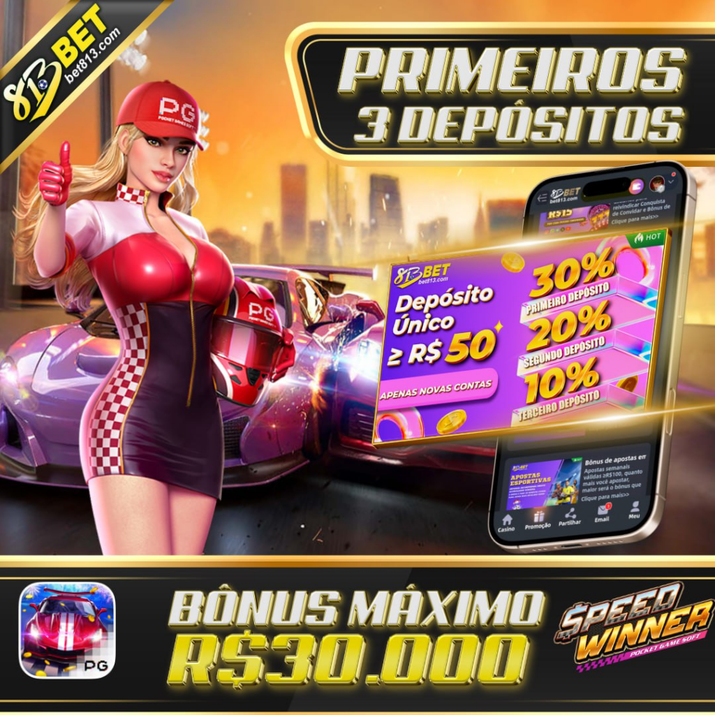 813bet Cassino ao Vivo bonus maximo R$30.000 e Primeiros 3 depositos